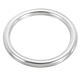 PATIKIL Anillos de Metal de 2.4" de Acero Inoxidable 316 Grado Marino Anillos Redondos Soldados de Uso Múltiple para Macramé Manualidades DIY Herrajes Cinturones, 8X60mm