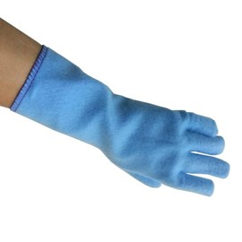 Rubber Gloves, Purple Household Long Sleeve Gloves with Cotton Flock Lining for Cleaning, Dishwashing and Gardening