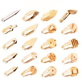 Replacement Soldering Iron Tip Burning Stamp for Wood, Soldering Tips and Stencils for Embossing, Wood Burning Soldering Tips Carving Tool Set, Burning Accessories, Wood and Leather Pyrography Full