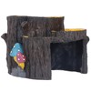 Resin Mini Stump Shape Hiding Hole Wooden Cave Artificial Aquarium