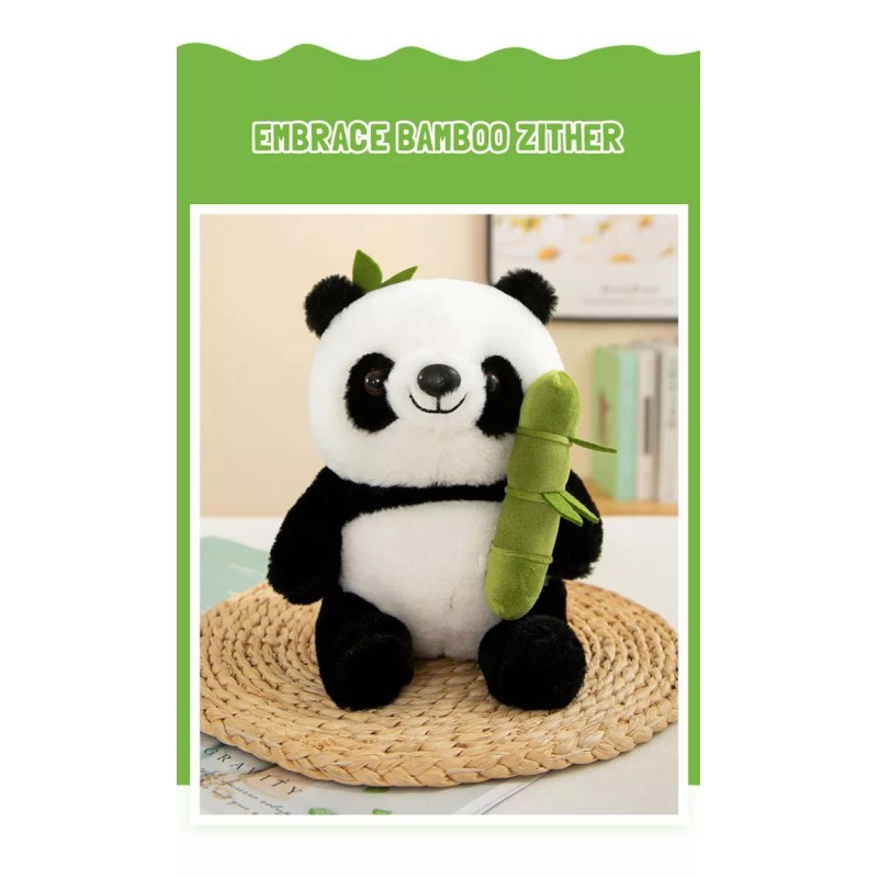 Jextech Peluche Panda Escondido En Bambú Detalle Tierno Regalo 25cm