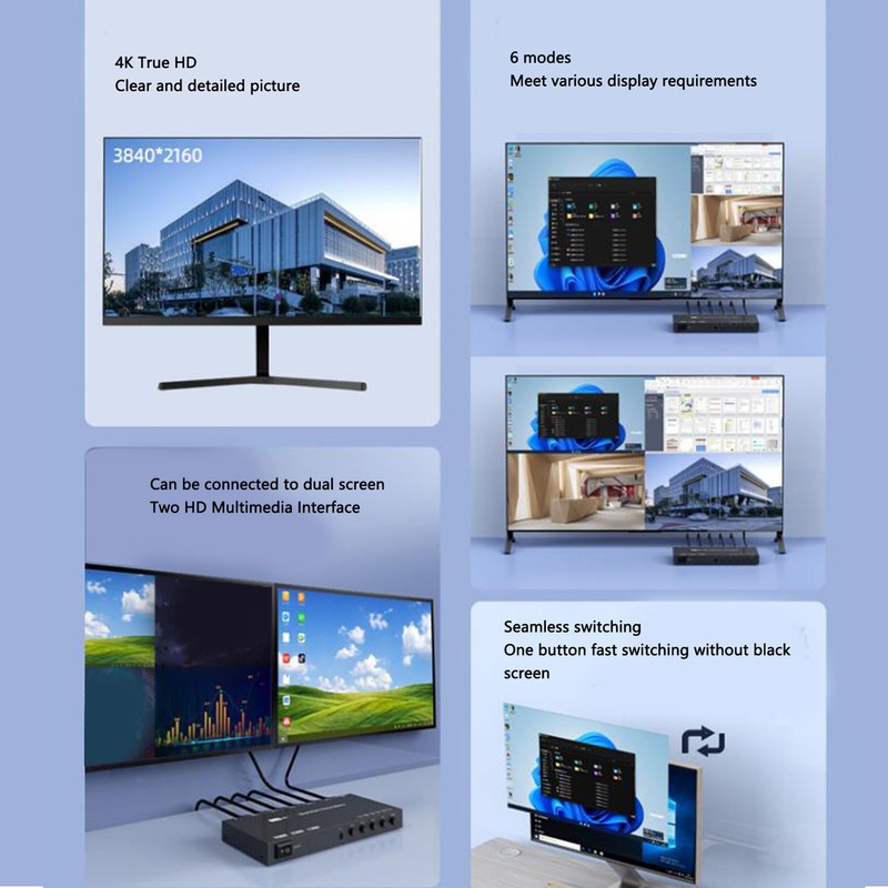 4K 30Hz HD Multimedia Interface Switch Splitter with Remote 6