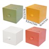 AIMALL Macaron Colour Desktop Storage Box – 3.6"x3.5"x3.1" Stackable Plastic