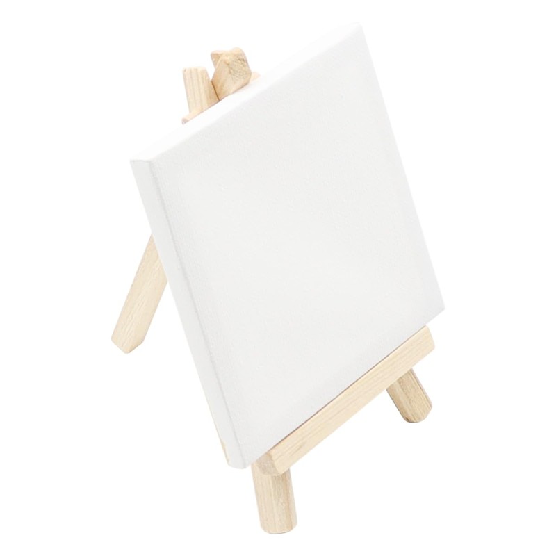 Tiardey 2 Pieces Mini Canvas Easel Set Small Display Tripod