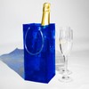 Muka Blue Wine Ice Bag with Handle, Collapsible Wine Cooler