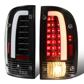 HECASA LED Tail Lights Compatible with 1995-2000 Toyota Tacoma 1998-2000 Toyota Tacoma Limited Pre Runner LED Tube Bar Replacement for TO2800116 TO2801116 8156004030 8155004030 Clear Lens