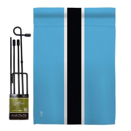 Americana Home & Garden Botswana Garden Flag Set with Stand Regional Nation International World Country Particular Area House Decoration Banner Small Yard Gift Double-Sided, Made in USA