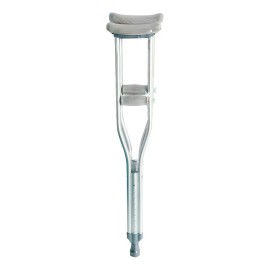 Handy MLT muletas de aluminio ajustables para adulto color plateado