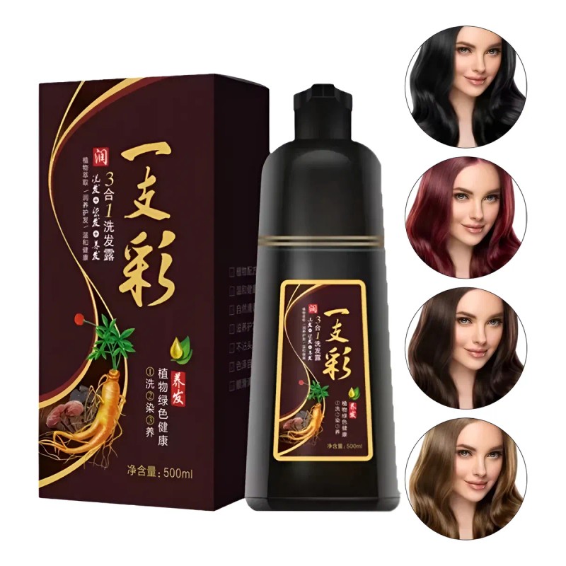 Shampoo Tinte Instantneo Cubre Canas Negro 500ml