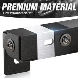 EYOUHZ Universal Flip-Up Winch Mount Front License Plate Frame Compatible with 10" Hawse Fairlead, License Bracket Holder Relocation, Bumper Winch Mounting Roller, Fits Most Off-Road Cars Trucks SUVs