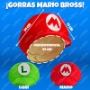 Par de Gorras Mario Bross Y Luigi Gorro Disfraz Fiesta