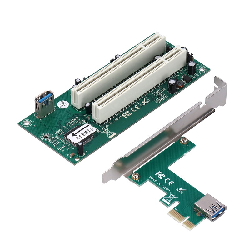 ST46 Mini PCIE X1 to Dual PCI Riser Card Expansion