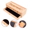 TEHAUX Double Layer Wooden Pencil Box Multifunctional Storage Case for