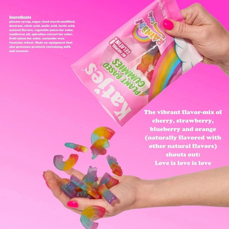 Katjes Plant Based Sheroes Gummy Candy - Peach, Lemon, Orange,