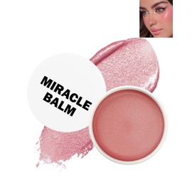 Miracle Glow Balm - Hydrating Tinted Cream Blush, Multi-Use Glow Face Balm Makeup for Cheek & Eye & Lip Tint, Creamy Lightweight Blendable Highlighter Blusher, Radiant Skin Finish, 01#Natural