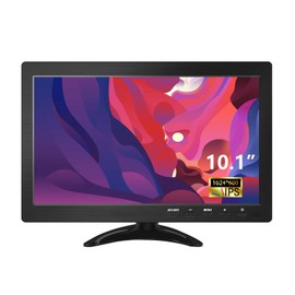 10.1 Inch Small HDMI Monitor,Mini Monitor, Portable Monitor,1024 x 600,16:9,Support HDMI,VGA,AV,BNC Input,with Remote Control,Built-in Speakers,Security Monitor,for PC,Laptop,Security Camera