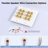 Cable Matters Double Gang Speaker Wire Wall Plate, Gold Plated
