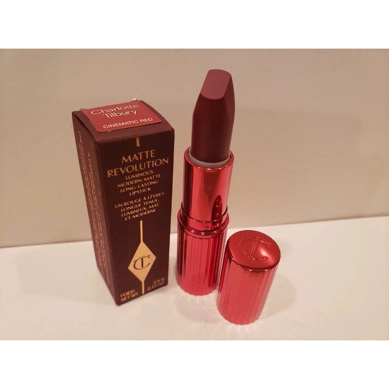 Charlotte Tilbury Matte Revolution Lipstick ~ CINEMATIC RED ~ Full
