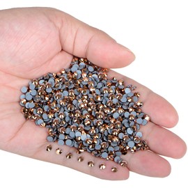 LPBeads 3000 Pieces SS16 Rose Gold AB Hotfix Rhinestones Flatback Round Crystal Glass Rhinestones Gems for Crafts Nail Face Art Clothes Shoes Bags DIY