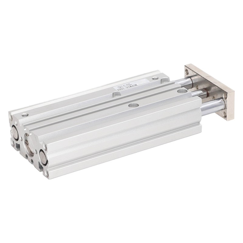 3 Stem Pneumatic Cylinder Aluminum Alloy Double Acting Air Cylinder