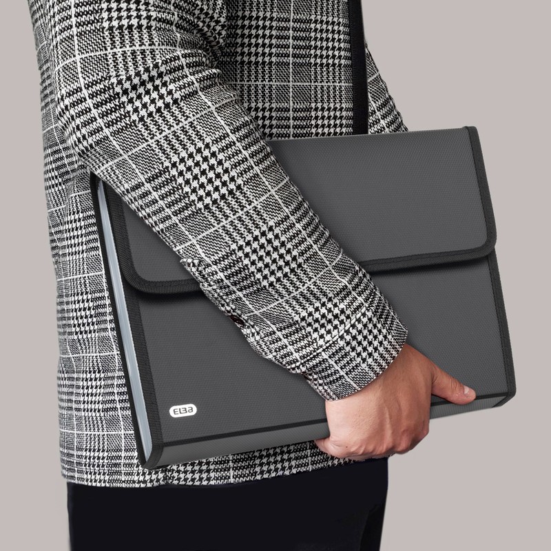 Elba Document Folder A4 Expanding File Black