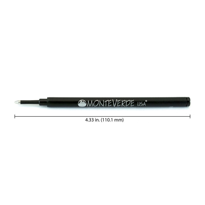 Monteverde Ceramic Rollerball Refill for Capped Rollerball Pens, Black, 2-Pack
