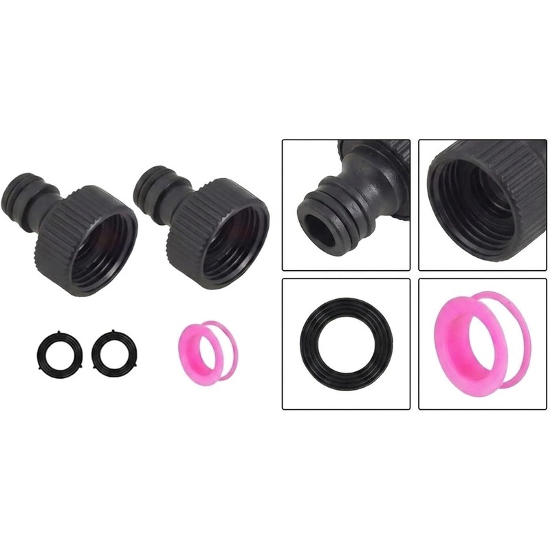 3/4 Inch Garden Hose Quick Connector Kit 2-Piece Plastic