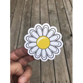 Daisy Flower Sticker, Laptop Sticker, Water Bottle Sticker, Phone Sticker, Window Sticker, Daisy Sticker, Flower Sticker