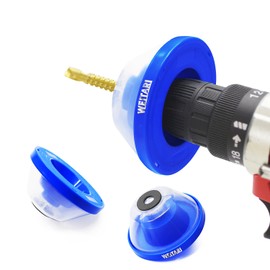 WEITARI 2Pcs Drill Dust Collector,Drywall Dust Collector, Drill Dust Collector for Electric Hammer and Drill, Hole Saw Dust Bowl, Shockproof Dust Catcher with Sealing Cover & Anti-Skid Sponge