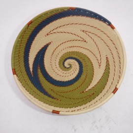 Bridge for Africa 4-1/2" Round Bowl, Hand Made from Telephone Wire, White Desert Collection