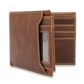 AG Wallets Leather Wallet for Men - Sliding 2-in-1 Bifold Wallet with Removable Card Holder & RFID Protection - Premium Travel Wallet - Versatile & Functional Design - Vintage Brown