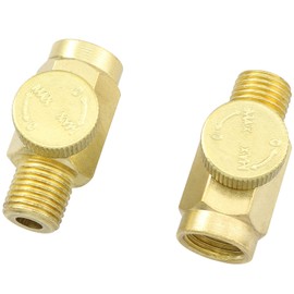 In-Line Air Flow Regulator TAODAN 2PCS 1/4" NPT Male to Female Quickun Pneumatic Brass In-Line Air Flow Regulator Valves, Air Pressure Compressor Tool