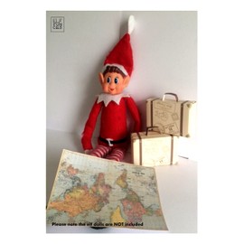 Elf Suitcases x 2 and a Single Map Prop Accessories Props Ideas Joke Christmas Decoration