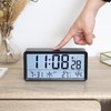 Fuji Boeki Radio-controlled Digital Table Clock, Large, Black 60693