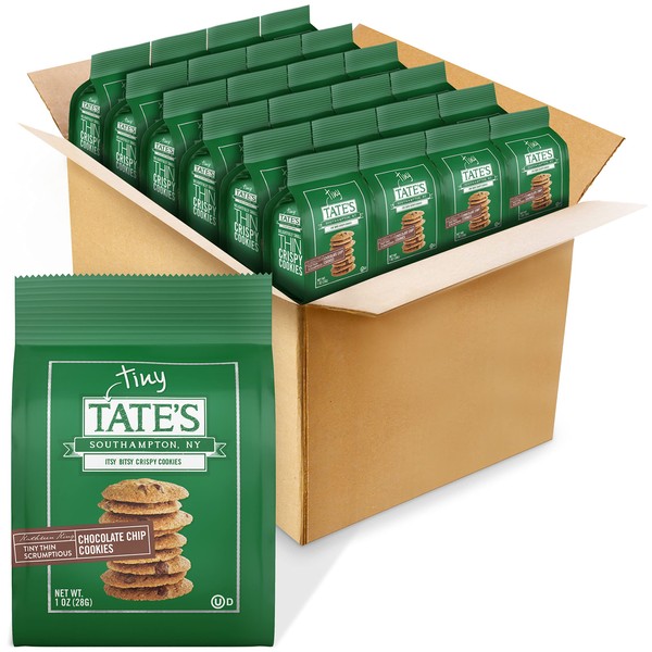 Tate's Bake Shop Tiny Chocolate Chip Cookies, 1 ounce (Pack of 24)