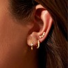 Gokeey Small Gold Huggie Hoop Earrings Set for Women,14k Gold