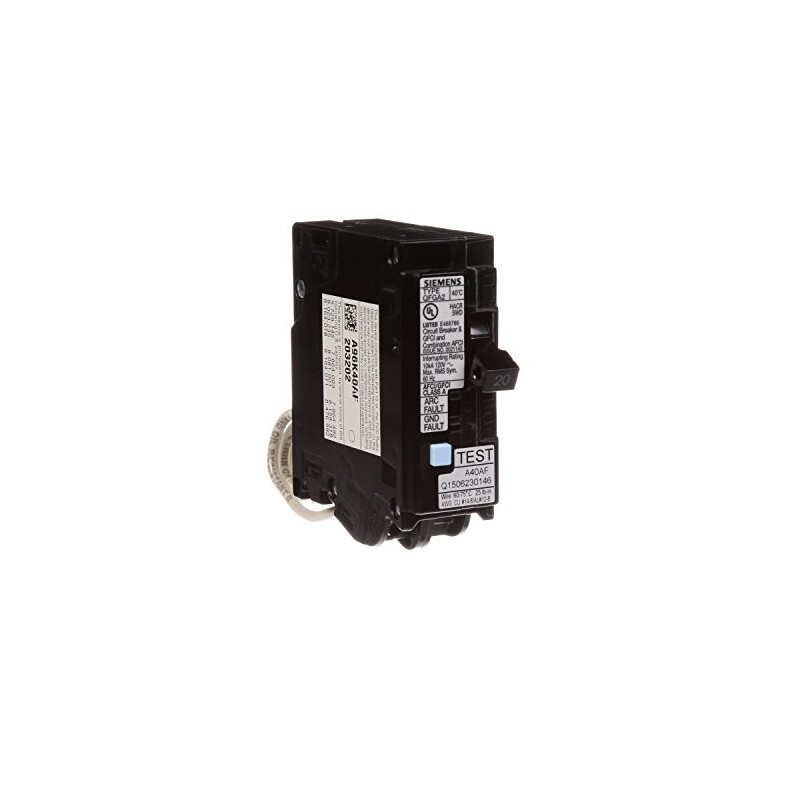 SIEMENS Q120DF 20-Amp Afci/Gfci Dual Function Circuit Breaker, Plug-in Load