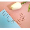 100 PCS Cute Small Heart Paper Clips 1 inch, Rose
