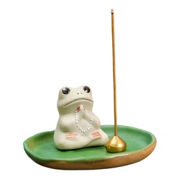 Archnote Incense Stand, Incense Holder, Cute, Stylish, Incense Plate, Incense Plate, Incense Holder, Set of 3, Frog (Prayer)