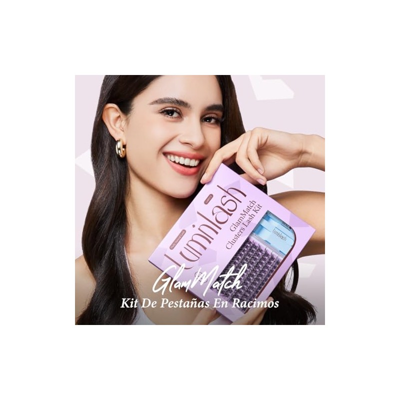 GlamMatch Clusters Lash Kit Set All-in-One con Pestañas en Racimos
