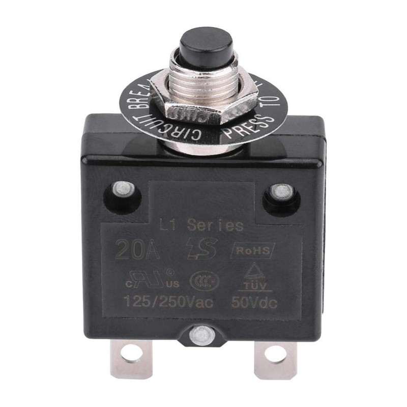 KIMISS Plastic Metal Reset Thermal Switch with Waterproof Button Circuit