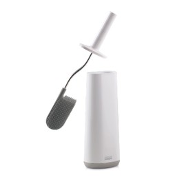 Joseph Joseph Toilet Brush with Slim Holder Flexible Anti-Drip, Grey/White