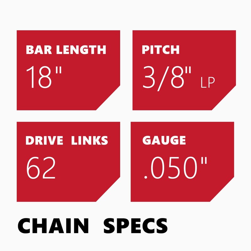 KAKEI 18 Inch Chainsaw Chain 3/8" LP Pitch .050" Gauge