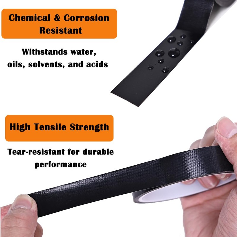FIEWSZIHU High Temperature Adhesive Tape 4 Rolls Heat Resistant PTFE