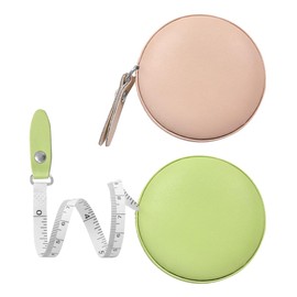 HAIKING Retractable Measuring Tape, 2 Pcs Soft Leather Tape Measure for Tailor, Knitting Cloth, Craft, Body Fabric Measuring (Green & Pink)