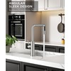 FORIOUS Waterfall Kitchen Faucet with Pull Down Sprayer, 5 Spout