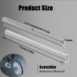 Black Diary 36 Piece Bicycle Spoke Reflector, 360° Visible Bicycle Spoke Reflector, Waterproof Warning Spoke Light Cover for Night RidingFits all standard bicycles