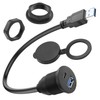 QIANRENON 2-in-1 USB3.0 to USB3.0 & USB C Threaded Fixed