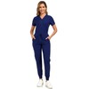 HSDORY Scrubs for Women Set, V-Neck Scrub Top and Pants