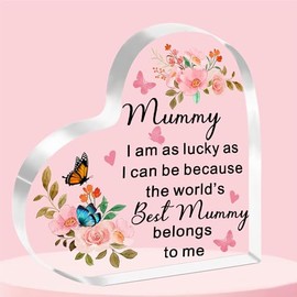 JETTOP Mummy Gifts- Best Mummy Gifts for Birthday Christmas Special Personalied Mummy Gift Great Gifts for Mum Mummy Acrylic Plaque Gifts